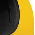 Black- Yellow - Close up - Beechfield Unisex 5 Panel Contrast Snapback Cap
