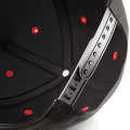 Black- Classic Red - Side - Beechfield Unisex 5 Panel Contrast Snapback Cap