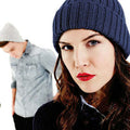 Oxford Navy - Back - Beechfield Unisex Chunky Ribbed Winter Beanie Hat