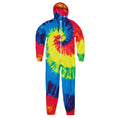 Rainbow - Front - Colortone Childrens-Kids Full Zip Rainbow Tie Dye Onesie