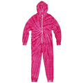Spider Pink - Front - Colortone Unisex Adults Full Zip Tonal Spider Tie Dye Onesie