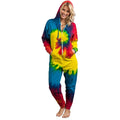 Rainbow - Back - Colortone Unisex Adults Full Zip Rainbow Tie Dye Onesie