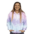 Purple-Blue-Pink - Side - Colortone Unisex Rainbow Tie Dye Pullover Hoodie