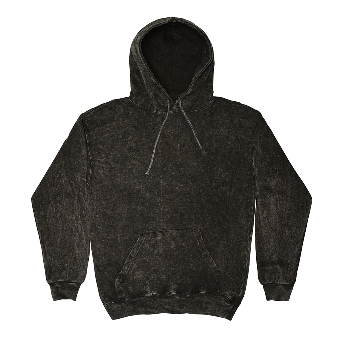 Black - Front - Colortone Unisex Rainbow Tie Dye Pullover Hoodie
