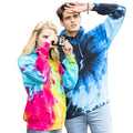 Blue Ocean - Side - Colortone Unisex Rainbow Tie Dye Pullover Hoodie