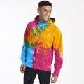 Multi Rainbow - Side - Colortone Unisex Rainbow Tie Dye Pullover Hoodie