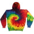 Rainbow - Front - Colortone Unisex Rainbow Tie Dye Pullover Hoodie