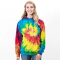 Rainbow - Back - Colortone Unisex Rainbow Tie Dye Pullover Hoodie