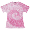 Spider Pink - Front - Colortone Womens-Ladies Short Sleeve Spider Tie Dye T-Shirt