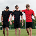 Black- Red- White - Side - Finden & Hales Mens Short Sleeve Performance Panel Sports T-Shirt