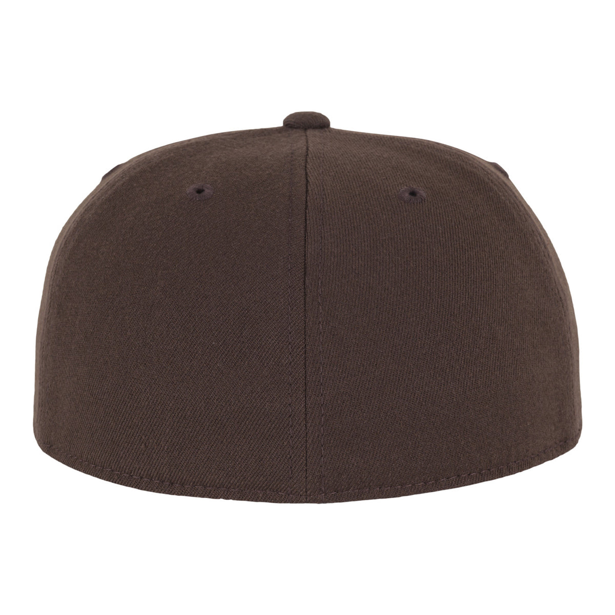 Brown - Side - Yupoong Flexfit Unisex Premium 210 Fitted Flat Peak Cap