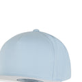 Light Blue-White - Back - Yupoong Flexfit Unisex Plain Classic 5 Panel Snapback Cap