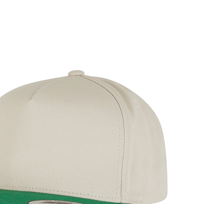 Beige-Green - Back - Yupoong Flexfit Unisex Plain Classic 5 Panel Snapback Cap