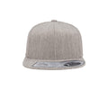 Heather Grey - Side - Yupoong Flexfit Unisex 110 Plain Fitted Snapback Cap