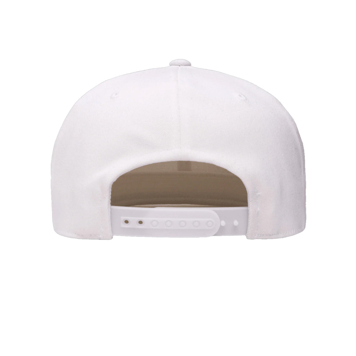White - Back - Yupoong Flexfit Unisex 110 Plain Fitted Snapback Cap