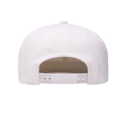 White - Back - Yupoong Flexfit Unisex 110 Plain Fitted Snapback Cap