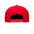 Red - Back - Yupoong Flexfit Unisex 110 Plain Fitted Snapback Cap