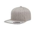 Heather Grey - Front - Yupoong Flexfit Unisex 110 Plain Fitted Snapback Cap
