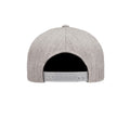 Heather Grey - Back - Yupoong Flexfit Unisex 110 Plain Fitted Snapback Cap