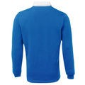 Royal - Back - Front Row Mens Premium Long Sleeve Rugby Shirt-Top