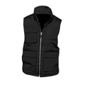Black - Front - WK. Designed To Work Mens Quilted Full Zip Bodywarmer-Gilet