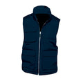 Navy - Front - WK. Designed To Work Mens Quilted Full Zip Bodywarmer-Gilet