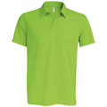 Lime - Front - Kariban Proact Mens Short Sleeve Performance Polo Shirt