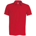 Red - Front - Kariban Proact Mens Short Sleeve Performance Polo Shirt