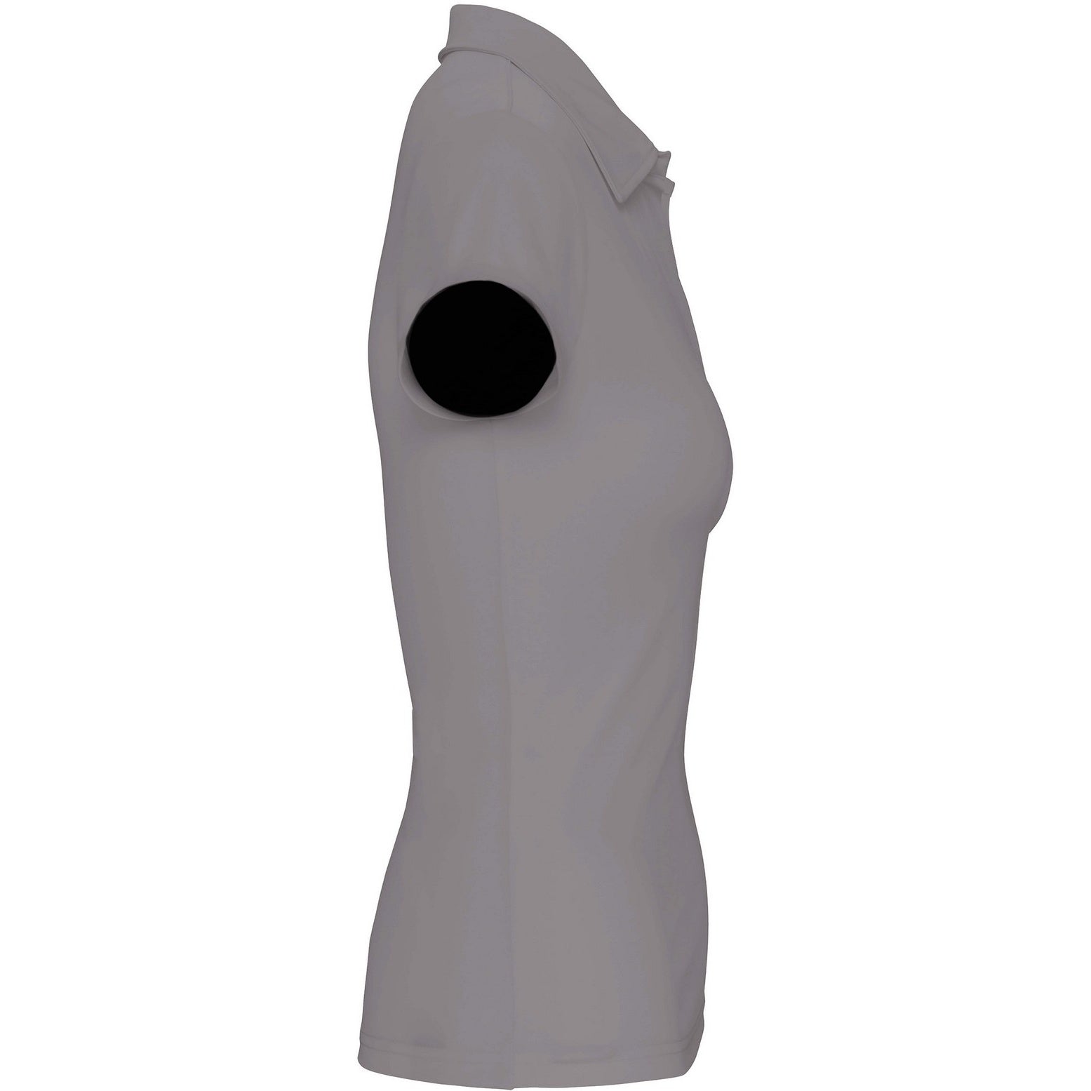 Fine Grey - Side - Kariban Proact Womens-Ladies Short Sleeve Performance Polo Shirt