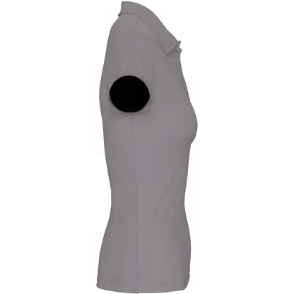 Fine Grey - Side - Kariban Proact Womens-Ladies Short Sleeve Performance Polo Shirt