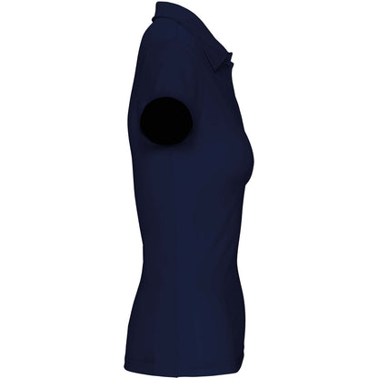 Navy - Side - Kariban Proact Womens-Ladies Short Sleeve Performance Polo Shirt