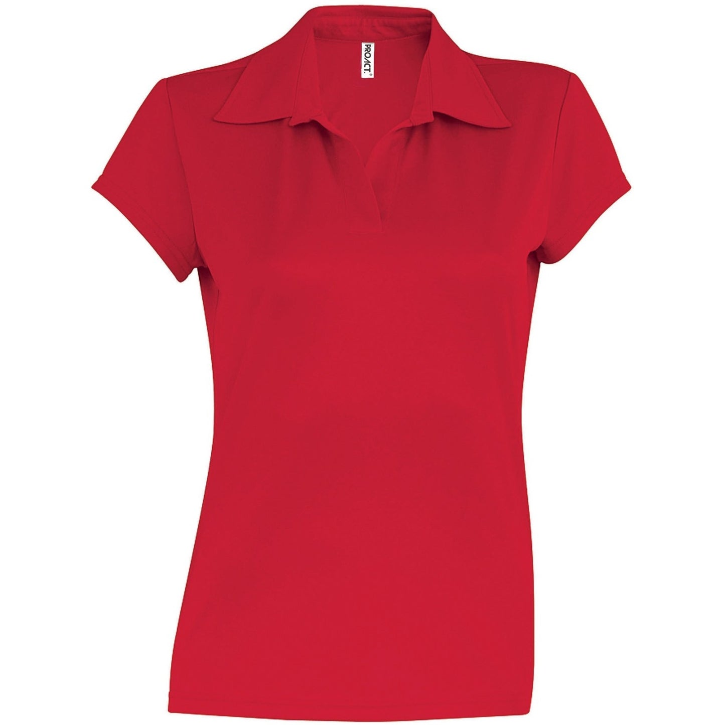 Red - Front - Kariban Proact Womens-Ladies Short Sleeve Performance Polo Shirt