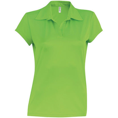 Lime - Front - Kariban Proact Womens-Ladies Short Sleeve Performance Polo Shirt