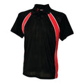 Black-Red-White - Front - Finden & Hales Mens Jersey Team Sports Polo T-Shirt