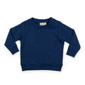 Navy - Front - Larkwood Baby Unisex Crew Neck Sweatshirt With Shoulder Poppers