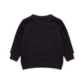 Black - Back - Larkwood Baby Unisex Crew Neck Sweatshirt With Shoulder Poppers