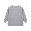 Grey Heather - Back - Larkwood Baby Unisex Crew Neck Sweatshirt With Shoulder Poppers