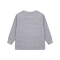 Grey Heather - Back - Larkwood Baby Unisex Crew Neck Sweatshirt With Shoulder Poppers