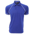 Royal-White - Front - Finden & Hales Mens Piped Performance Sports Polo Shirt