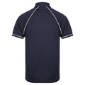 Navy-White - Back - Finden & Hales Mens Piped Performance Sports Polo Shirt