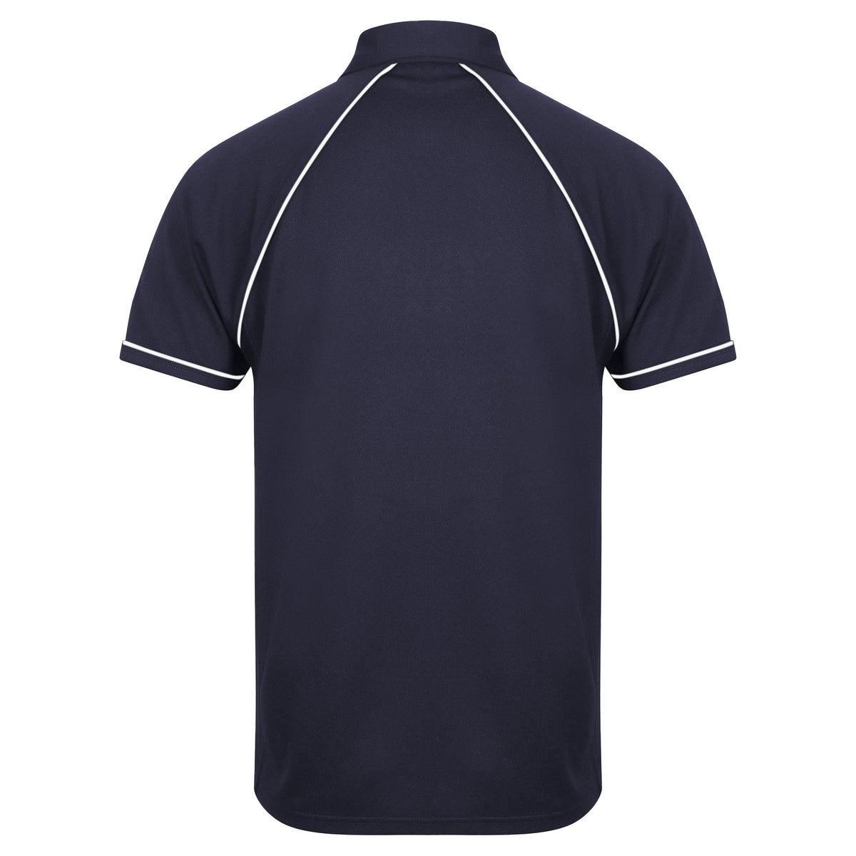 Navy-White - Back - Finden & Hales Mens Piped Performance Sports Polo Shirt
