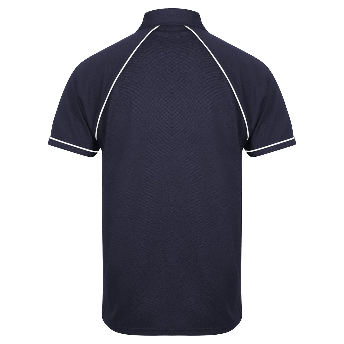Navy-White - Back - Finden & Hales Mens Piped Performance Sports Polo Shirt