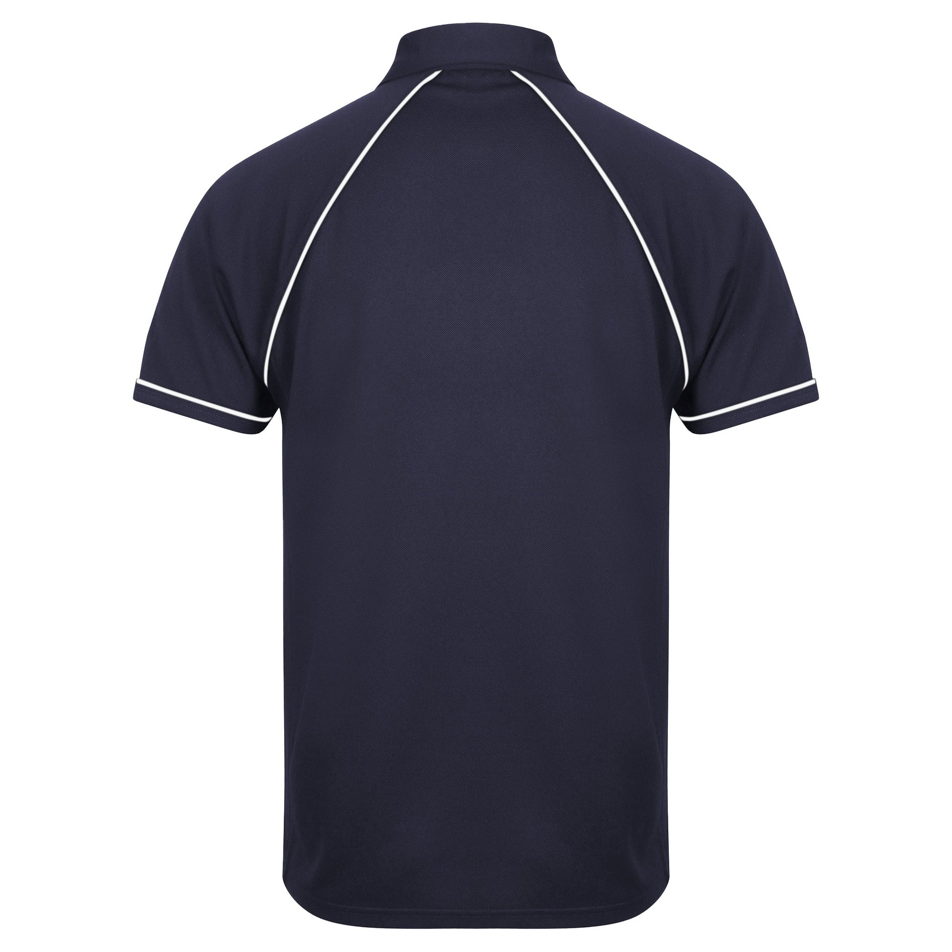 Navy-White - Back - Finden & Hales Mens Piped Performance Sports Polo Shirt