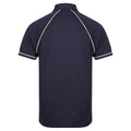 Navy-White - Back - Finden & Hales Mens Piped Performance Sports Polo Shirt