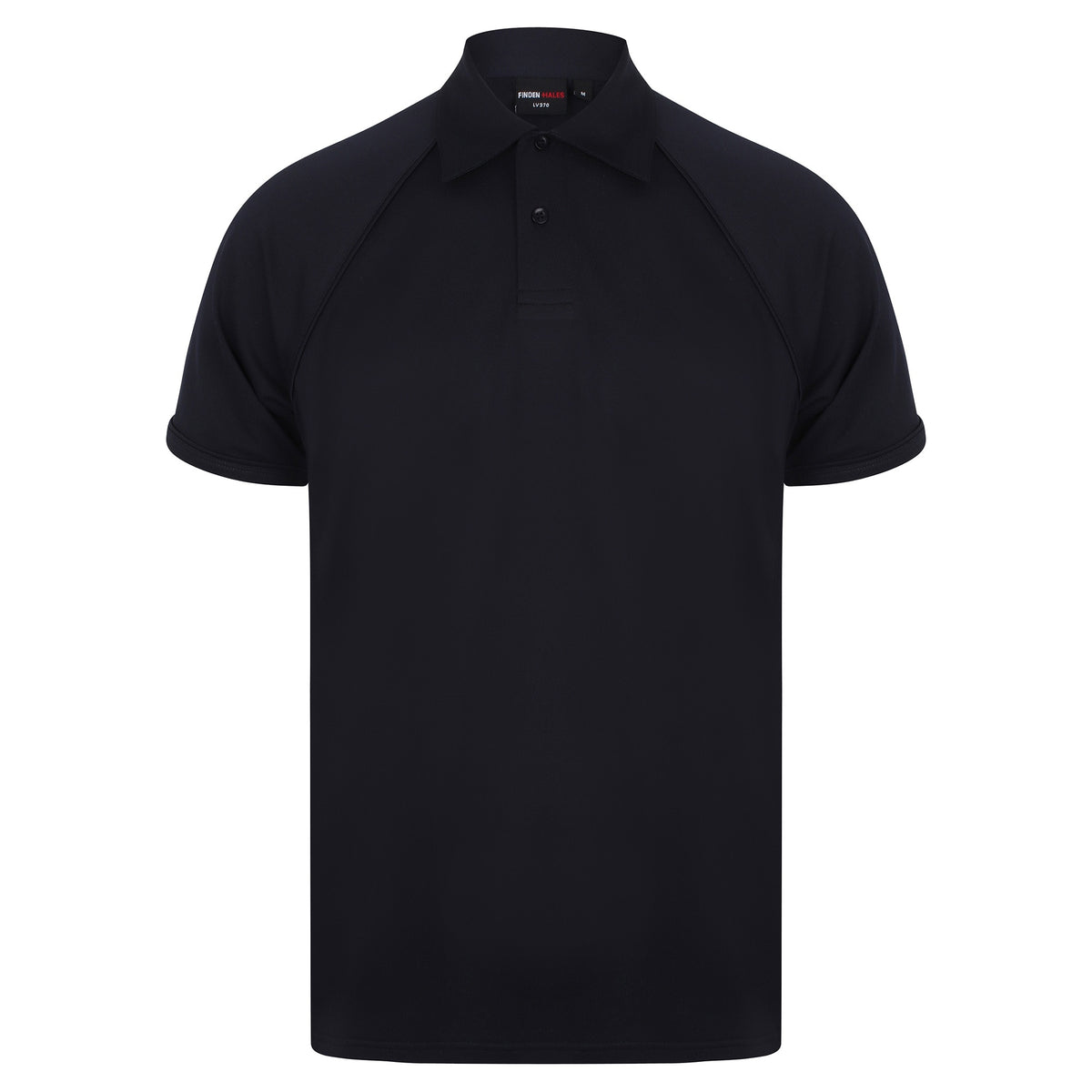 Navy-Navy - Front - Finden & Hales Mens Piped Performance Sports Polo Shirt
