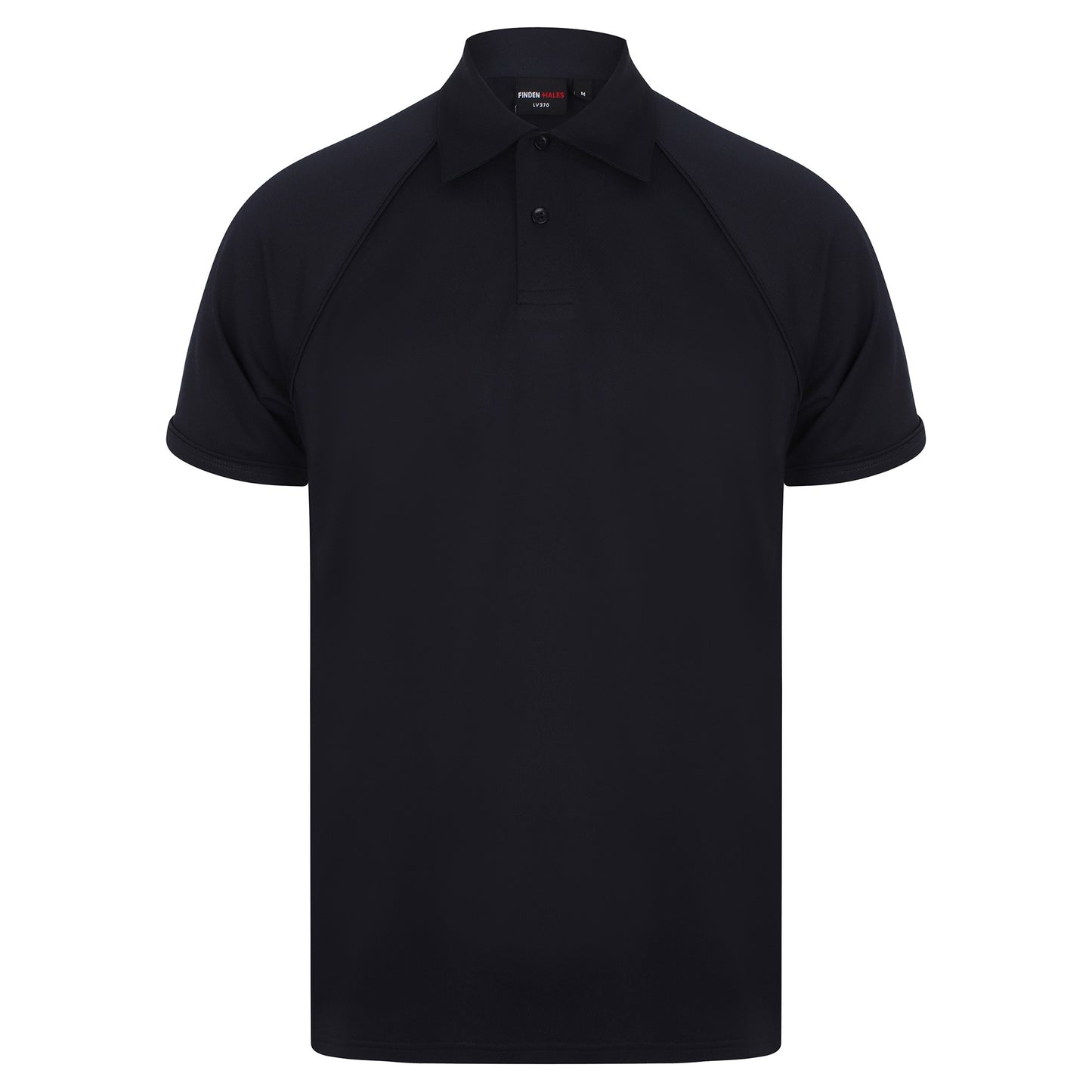Navy-Navy - Front - Finden & Hales Mens Piped Performance Sports Polo Shirt