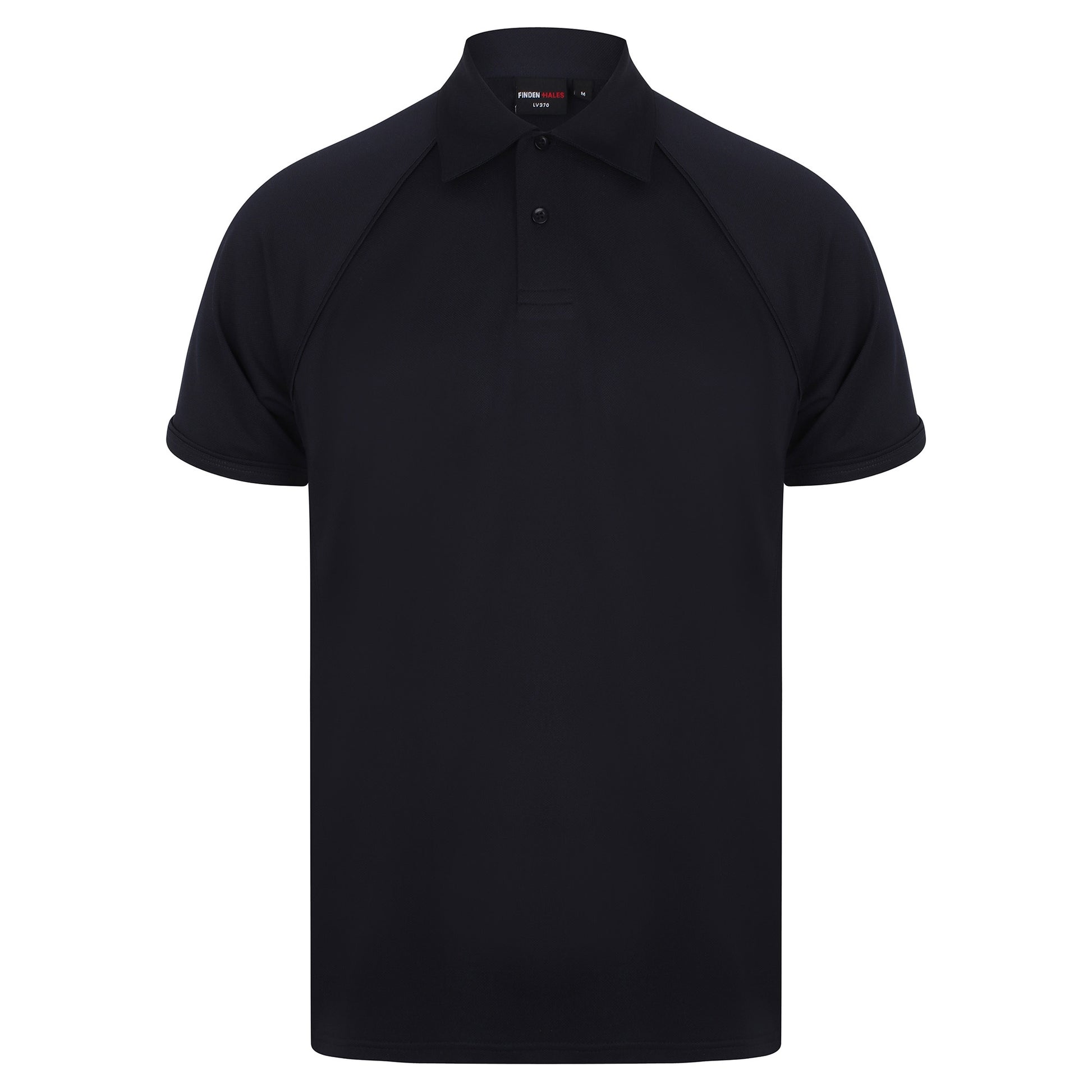 Navy-Navy - Front - Finden & Hales Mens Piped Performance Sports Polo Shirt