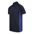 Navy-Royal Blue - Front - Finden & Hales Mens Piped Performance Sports Polo Shirt