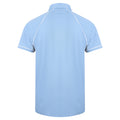 Sky-Navy-White - Back - Finden & Hales Mens Piped Performance Sports Polo Shirt