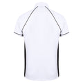 White-Black-Black - Back - Finden & Hales Mens Piped Performance Sports Polo Shirt